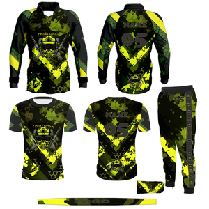 Conjunto de Paintball OEM ODM, Jersey de Manga Larga con Estampado Personalizado, Pantalones Deportivos, Camiseta de Equipo y Cinta para la Cabeza, Ropa Deportiva de Primera Calidad - Product Image 1