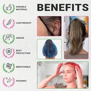 Pacchetto 1000 marrone 18 pollici usa e getta per capelli elastici capelli medicali berretto monouso chirurgico servizio cibo Bouffant - Product Image 6