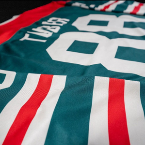 Camisetas de Hockey sobre Hielo Personalizadas con Impresión por Transferencia de Calor, Ropa Deportiva de Equipo OEM de Alta Calidad, 100% Poliéster, Logotipo y Colores Personalizados con Pedrería - Product Image 2