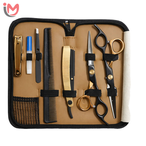 Kit de Tijeras para Cortar el Cabello con Cuchilla de Afeitar |   Juego de Herramientas Profesionales para Peluquería, Servicios OEM, Venta al por Mayor - Product Image 1