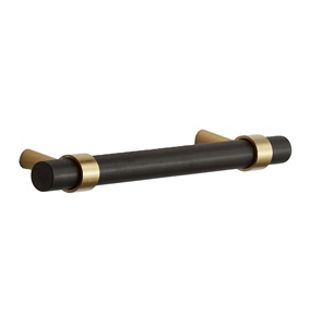 Tirador de metal negro de barra en T chapado en negro, superventas, para gabinetes de oficina, escuela, dormitorio y cocina - Product Image 1