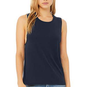Débardeur d'été sans manches pour femme, col en V, 100 % coton molletonné, séchage rapide, respirant, anti-rétrécissement, grande taille, logo frontal, décontracté - Product Image 1