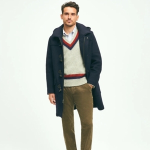 Winter New Retro Business Gentleman Woolen Jacket High Quality XL Size <b>Padded</b> Coat Double-<b>Breasted</b> Men's Plus Size Long Coat - Product Image 6