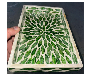 Plateau de rangement en rotin de qualité supérieure avec incrustation de nacre, provenant d'un fournisseur vietnamien - Élégant plateau organisateur pour la maison - Product Image 6