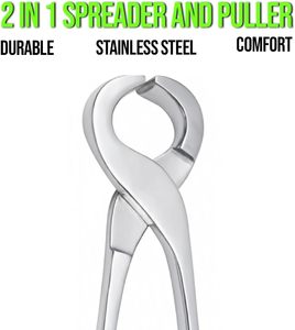 Professional Equine Hoof Tester Stainless Steel Farrier Horse Shoe <b>Puller</b> Spreader Pull Round Shape Head Veterinary Hoof Trimmer - Product Image 5