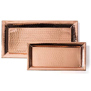Solid Pure Copper Food Serving <b>Tray</b> For Home Hotel And Restaurant Use Tabletop Snacks & Drinks Serving <b>Trays</b> - Product Image 5