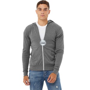 Sudadera Ligera con Cremallera Completa para Adulto, Chaqueta con Cremallera para Gimnasio, Sudadera Ligera Triblend - Product Image 2