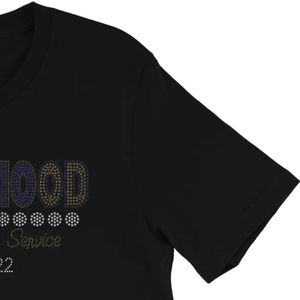 T-shirt unisexe Sigma Gamma Rho Bling avec strass et motif graphique, manches courtes, en coton scintillant, style décontracté streetwear, Sororité grecque - Product Image 4