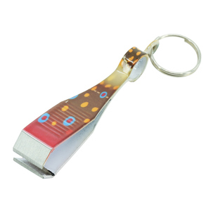 Cortador de líneas de pesca para trucha marrón, de acero inoxidable, para pescadores, pin de limpieza portátil con llavero - Product Image 2