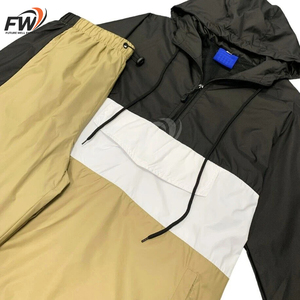 Custom Clothing Windbreaker <b>Jacket</b> And Nylon Track Pants Detachable <b>Zip</b> <b>Up</b> Nylon Sweatsuit Set Men Windbreaker Tracksuit - Product Image 5