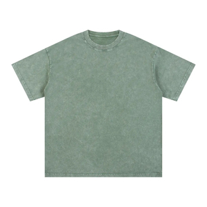 เสื้อยืดบาติกสีม่วงสำหรับผู้ชาย ผ้าหนา 250gsm รับสกรีนโลโก้ เสื้อยืดคอตตอน 100% ขายส่ง - Product Image 3