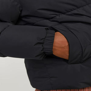 Veste matelassée longue à fermeture éclair, coupe ample, imperméable et coupe-vent, en polyester, avec logo personnalisé imprimé, pour la randonnée. - Product Image 3