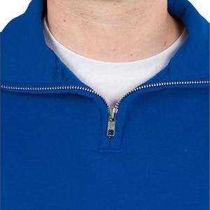 Sweat-shirt polaire unisexe de haute qualité 1/4 à fermeture éclair, col haut, fermeture éclair 100% coton, brodé pour club d'équipe - Product Image 3