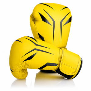 Gants de boxe en cuir PU pour entraînement de sparring Muay Thai, 10oz 16oz, avec fermeture et logo personnalisé - Product Image 5