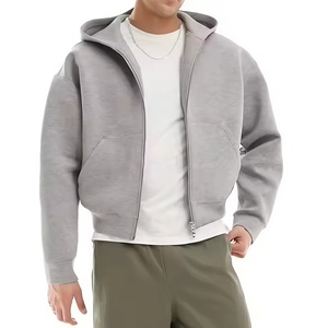 Nouveau sweat à capuche zippé en molleton épais, coupe ample, double couche de coton 400-500 g/m², coupe-vent, idéal pour l'hiver - Product Image 1