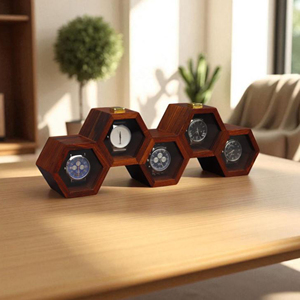 Caja Organizadora de Relojes de Madera para 6 Relojes, Caja Exhibidora de Relojes de Madera para 8 Relojes, Estuche de Almacenamiento para Colección de Relojes - Product Image 4