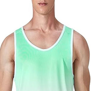 Mens Compression Gym Workout Tank Top Ribbed Cotton Knit Fitness <b>Stringer</b> Sleeveless Sports <b>Vest</b> Custom Logo OEM Casual Summer - Product Image 3