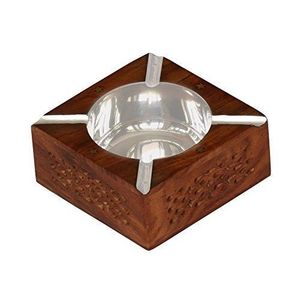 Premium Sustainable <b>Craft</b> Wooden Ashtray Elegant Smoking <b>Desk</b> Decor - Product Image 5