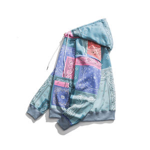 Sweat-shirt à capuche brodé patchwork Hip Hop unisexe, coupe oversize, style streetwear, personnalisable avec logo, 100% coton - Product Image 3