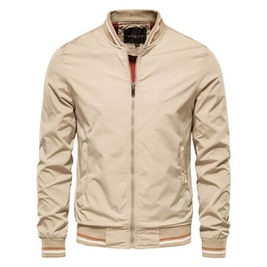 Bomber <b>Jacket</b> Men Casual <b>Slim</b> <b>Fit</b> Stand Collar Canvas Winter High Quality Vintage <b>Jackets</b> - Product Image 1