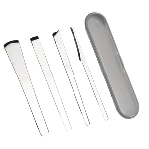 Classic 4-Piece Stainless Steel 3 1 Professional Foot Rasp Ingrown Toenail Removal <b>Kit</b> Double-Sided Pedicure Tools - Product Image 4