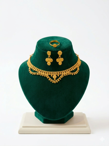 Naykk Creations - Juego de Joyería de 4 Piezas para Mujer, Hecho a Mano, Chapado en Oro de 24K, Cobre y Latón, de Alta Calidad, Regalo Elegante para Fiesta de Compromiso - Product Image 3