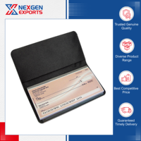 En stock, qualité excellente, style vintage, couverture de carnet de chèques, Nexgen Exports, design de logo personnalisé pour la vente en gros authentique