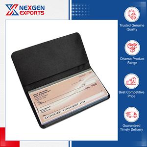 พร้อมส่ง คุณภาพเยี่ยม ปกสมุดเช็คสไตล์วินเทจ Nexgen Exports รับออกแบบโลโก้ตามสั่ง สำหรับขายส่งของแท้ - Product Image 4