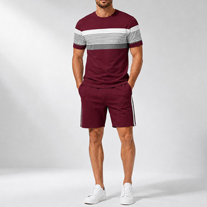 Conjunto de Pantalones Cortos y Camiseta Deportivos Casuales Estampados de Verano Unisex al por Mayor OEM, Conjunto de 2 Piezas de Algodón Transpirable - Product Image 2