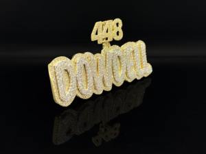 Pendentif Charme Diamant Unisexe en Alliage Plaqué Rhodium Style Hip Hop Chrétien avec Couronne Royale Personnalisée Ice Legacy - Product Image 2