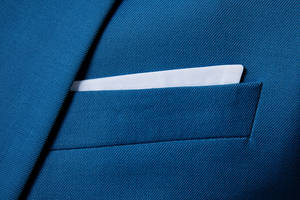 Men's Blue British Style Business <b>Suit</b> Single Breasted Notched Collar Anti-Wrinkle Wool Polyester Blend Formal Wear - Product Image 6
