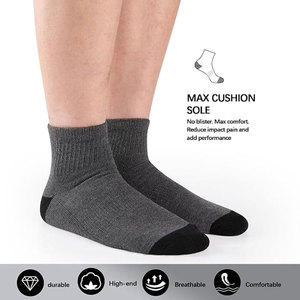 Chaussettes basses pour hommes, lot de 12, confortables, respirantes, décontractées, couleur grise, mélange de coton doux, pour tous les jours, athlétiques - Product Image 5