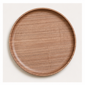 Handcrafted Eco-Friendly Acacia Wood Charger Plate Luxury Round Wooden <b>Dinner</b> Serving <b>Tray</b> for Wedding Decoration Hotel Catering - Product Image 1