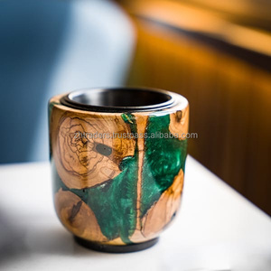 Quemador de Incienso de Madera Artesanal de Lujo con Resina Epoxi, Mubkhar Decorativo Premium para Decoración del Hogar Árabe, Regalos Festivos y Venta al por Mayor - Product Image 3