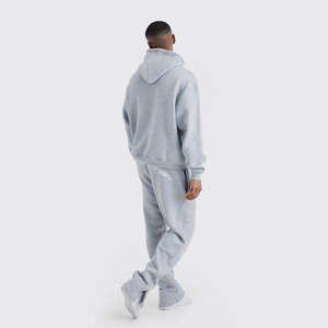 Ensemble de survêtement décontracté pour homme : sweat à capuche et pantalon de jogging, coupe ajustée, respirant, léger, écologique, couleurs personnalisables - Product Image 4