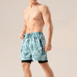 Pantalones Cortos Deportivos Personalizados de Secado Rápido y Transpirables con Cordón Ajustable, Impresión por Transferencia de Calor, 8 Pulgadas de Entrepierna, de Lona, para Hombre - Product Image 1