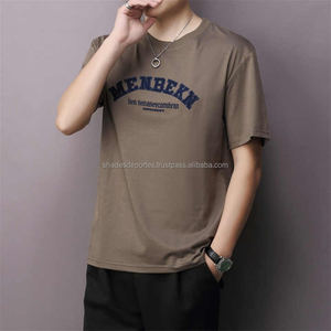 เสื้อยืดแขนสั้นสำหรับผู้ชายเทรนด์ฤดูร้อนคุณภาพสูงเสื้อครึ่งแขนพิมพ์ลายตัวอักษรทรงเข้ารูปใหม่ - Product Image 3