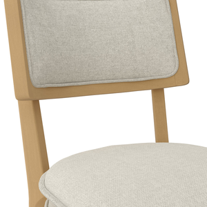 Silla Lateral Minimalista con Estructura de Madera de Fresno y Tapicería de Tela Premium para Comedor - Product Image 5