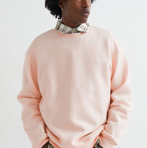 Sudadera de cuello redondo para hombre, personalizada OEM, de invierno, lisa, teñida, de poliéster/algodón, antipilling - Product Image 5