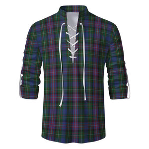 Chemise à lacets en tartan écossais des Highlands de haute qualité pour hommes, motif Clan Rankin, manches longues, style décontracté Jacobite, vente en gros - Product Image 2