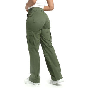 กางเกงคาร์โก้เอวกลางทรงเข้ารูปสำหรับผู้หญิง แฟชั่นทันสมัย ระบายอากาศได้ดี สวมใส่สบาย ดีไซน์เรียบง่าย สีพื้น เหมาะสำหรับฤดูหนาว - Product Image 5