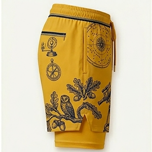 Shorts de Baño para Hombre con Bolsillos Laterales Funcionales y Ajuste Seguro, Almacenamiento Conveniente, Transpirables y Sostenibles - Product Image 4