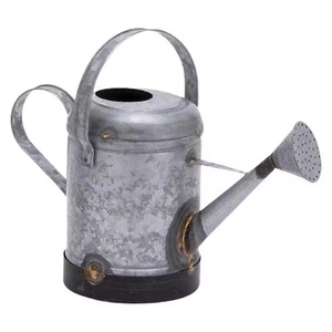 Regadera de Metal Galvanizado en Oferta, Regadera de Hierro Rústica para Jardín con Boquilla Larga, Regadera Decorativa Antigua para Plantas de Exterior - Product Image 6