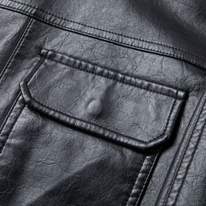 <b>Men's</b> High Quality Casual Leather <b>Jacket</b> for Spring and Autumn Windproof and Light <b>Long</b> Sleeve Winter <b>Jacket</b> - Product Image 6