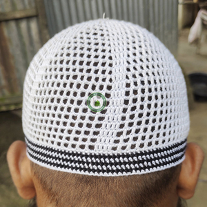 หมวกกุฟฟี่มุสลิมถักมือคุณภาพพรีเมียม ผ้าตาข่าย ยูนิเซ็กซ์ หลายสี ปรับขนาดได้ ยืดหยุ่น ระบายอากาศดี หมวกคลุมศีรษะสำหรับผู้ป่วยเคมีบำบัด ผ้าฝ้าย ผ้าโพกหัว - Product Image 5