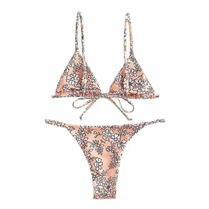 Nuevos Conjuntos de Bikini, Traje de Baño Deportivo de Dos Piezas, Bra Deportivo, Venta al Por Mayor, Logotipo Personalizado, Ropa de Verano, Traje de Baño de Cintura Alta para Mujer - Product Image 2