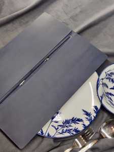 34. Customized Genuine Leather Menu <b>Holder</b> Restaurant Menu Folder Luxury Leather Menu Cover Hotel Presenter LMC-0134 - Product Image 3