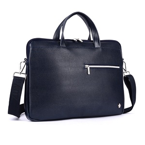<b>Slim</b> <b>Laptop</b> <b>Bag</b> Lagarto Navy Stylish Lightweight Office & Business <b>Laptop</b> Messenger <b>Bag</b> for Men & Women - Product Image 1