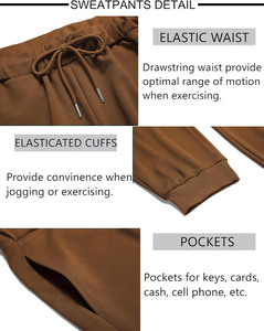 Conjunto deportivo informal para hombre, tela suave y transpirable, pantalones jogger con capucha, corte ajustado, cintura elástica, ropa deportiva ligera para gimnasio - Product Image 6