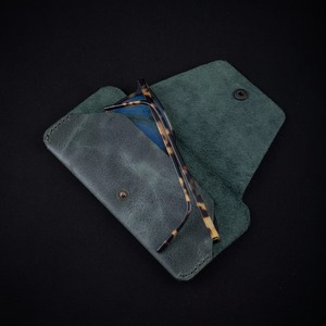 New Genuine Leather Classic Handmade <b>Glasses</b> Cover Luxury Eyewear <b>Case</b> Water Resistant Lightweight Sunglasses Pouch LGC-0091 - Product Image 1